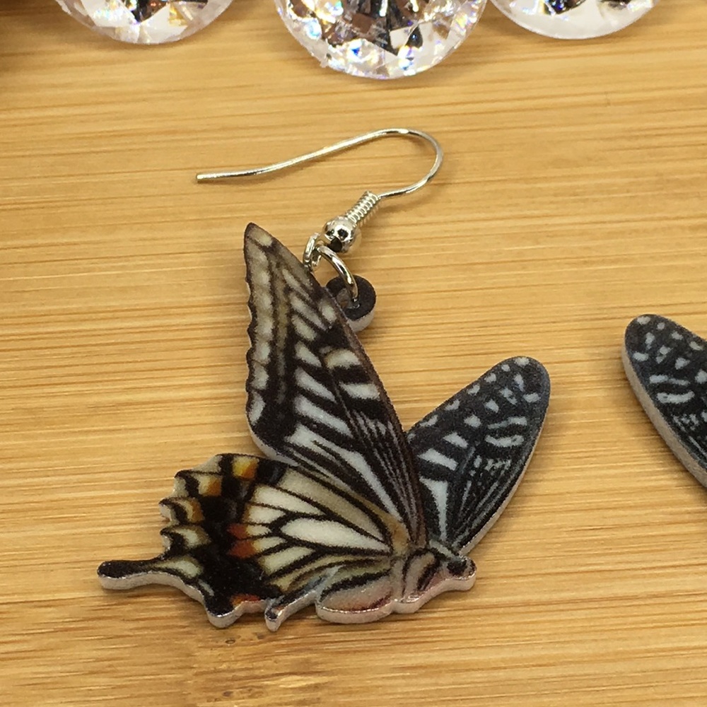 Demoleus Acrylic Butterfly Earrings - Picture 4 of 6